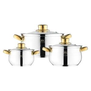 طقم ادوات طهي 3 قطع زيو - ZCS-1118 - ستيل
